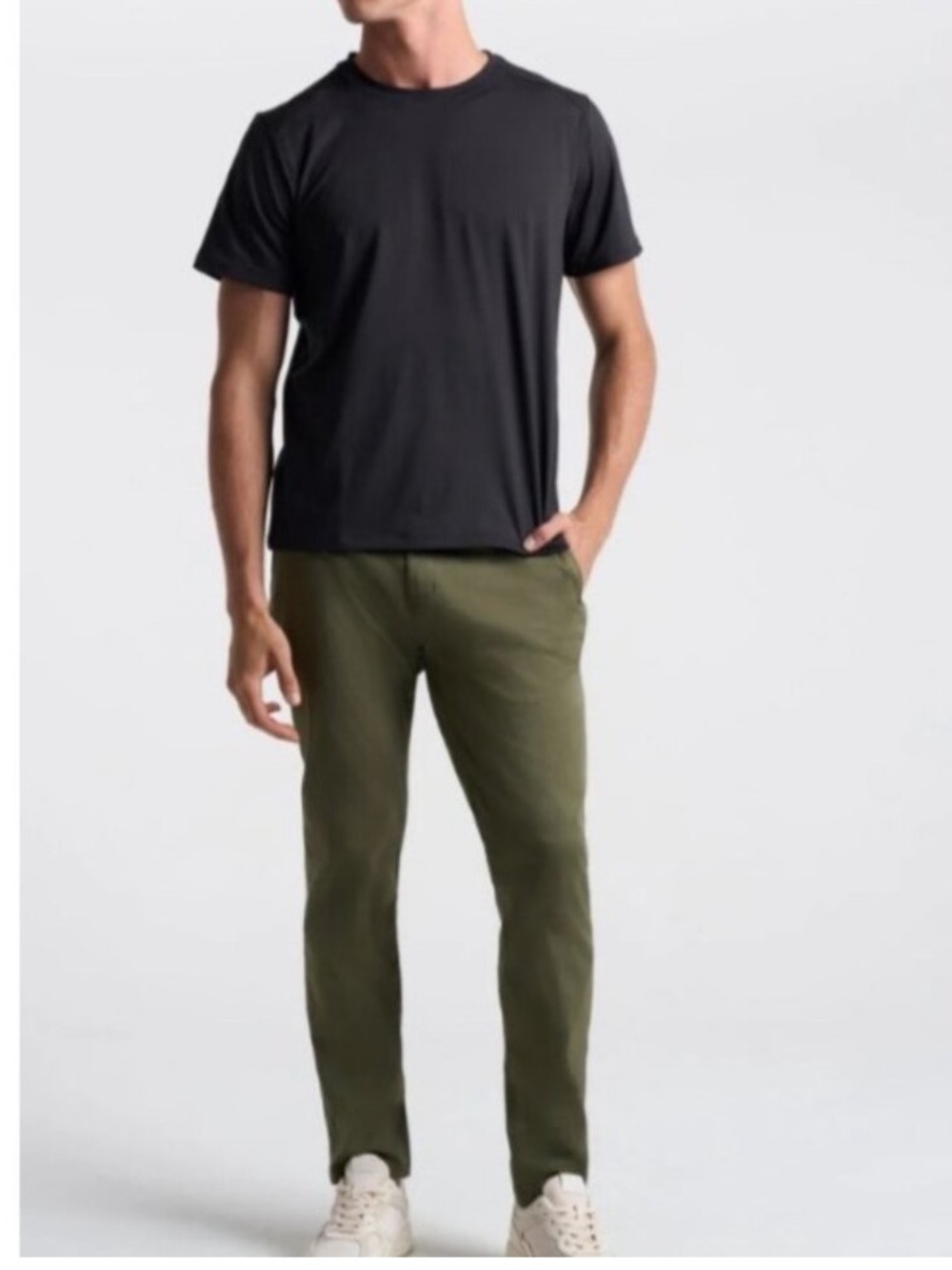 Birddogs Men’s Stretch Chino Pants Built In Liner Olive Green Slim Fit
